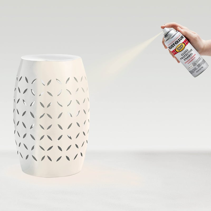 Rust-Oleum 7789830 Stops Rust Spray Paint, 12 oz, Gloss Canvas White - Image 5